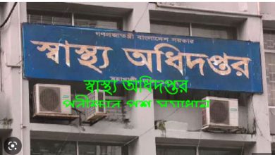  স্বাস্থ্য অধিদপ্তর পরীক্ষার প্রশ্ন সমাধান