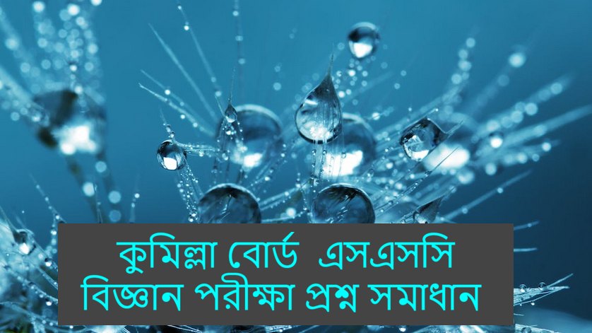 Comilla Board SSC Science Exam Question Solution