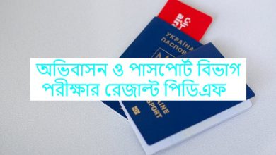 Department of Immigration and Passports Exam Result