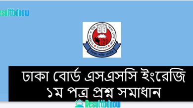 Dhaka Board HSC English 1st Paper Question Solution