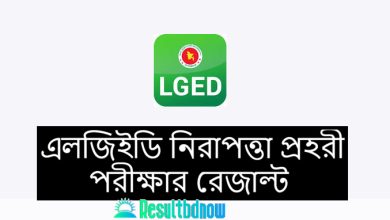 LGED Security Guard Exam Result