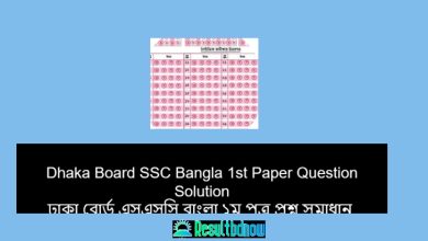 Dhaka Board SSC Bangla 1st Paper Question Solution